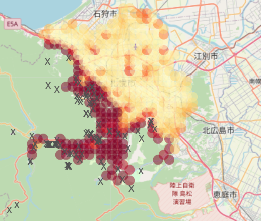 札幌市のクマ出没マップ