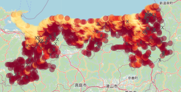 鳥取県のクマ出没マップ